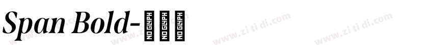 Span Bold字体转换
